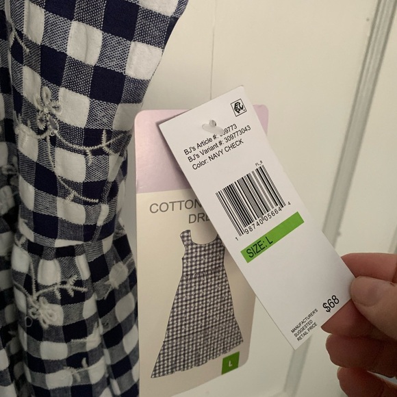 Blueberi Boulevard Navy and White Gingham Sundress - Picture 2 of 13